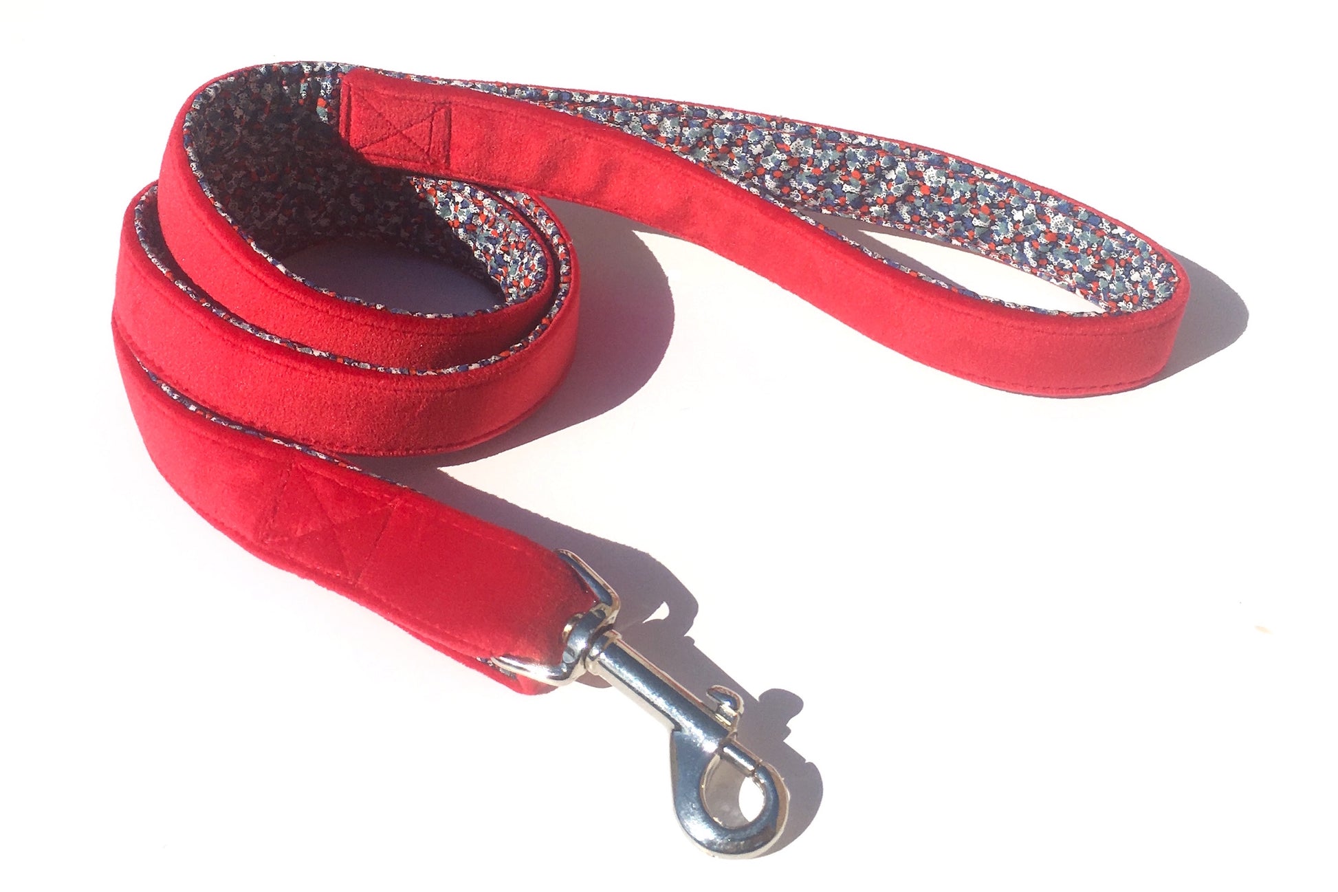 deep red velvet dog lead by BlossomCo